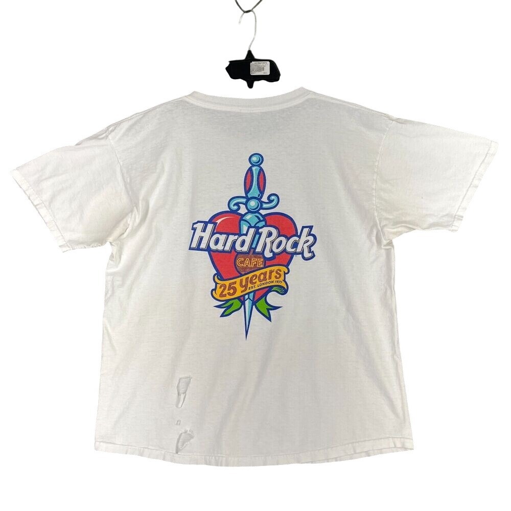 Vintage 90s Hard Rock Cafe Shirt Mens Extra Large London 1996‎ USA Anniversary